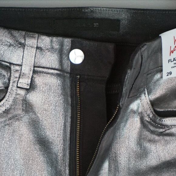 New Joe's Jeans Hi (rise) Honey Curvy Coated Bootcut Jeans in Gunmetal size 29 - Picture 14 of 16